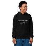 Youth Black Hoodie — Delusional Faith